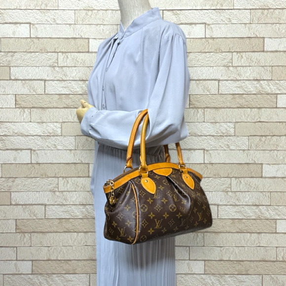 Louis Vuitton Tivoli PM Monogram Handbag Canvas M40143 Brown Women's LOUIS VU... - Picture 2 of 12
